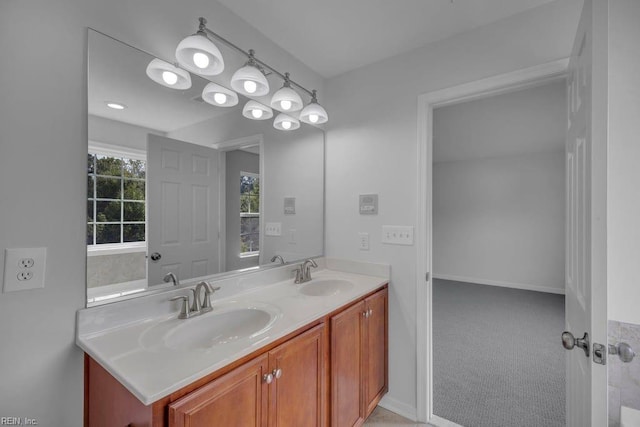 bathroom with vanity