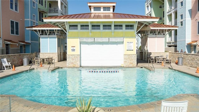 view of pool with a patio