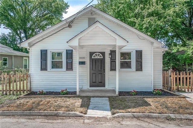 view of bungalow-style house