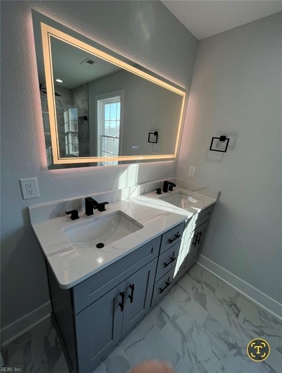 bathroom with vanity