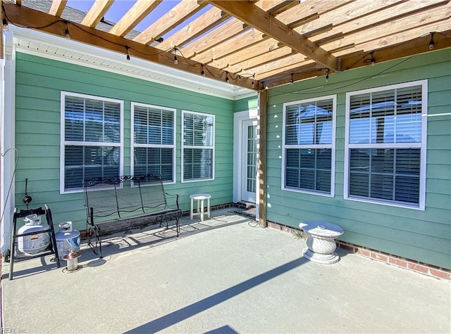 view of patio / terrace with a pergola