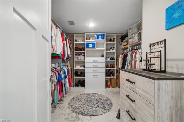 view of walk in closet