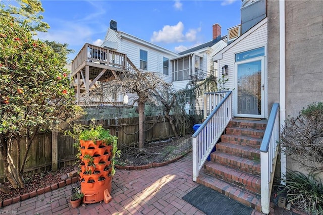 view of patio / terrace featuring a deck