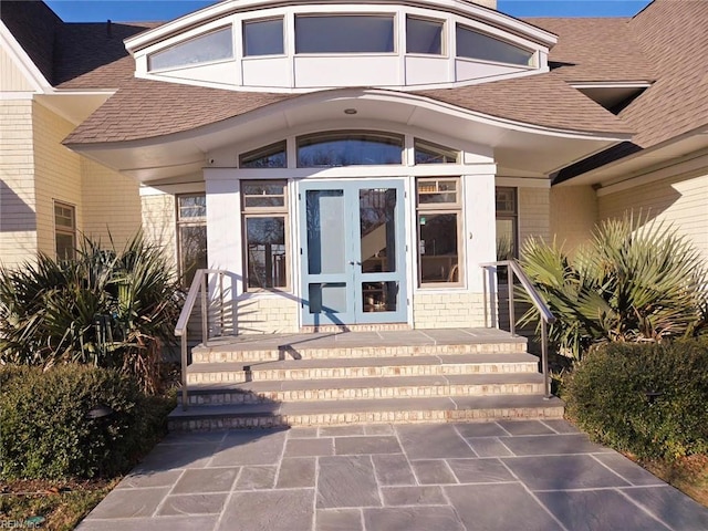 entrance to property with french doors