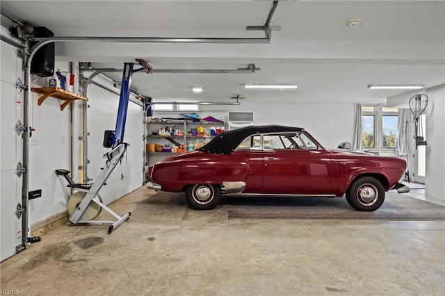 garage featuring french doors