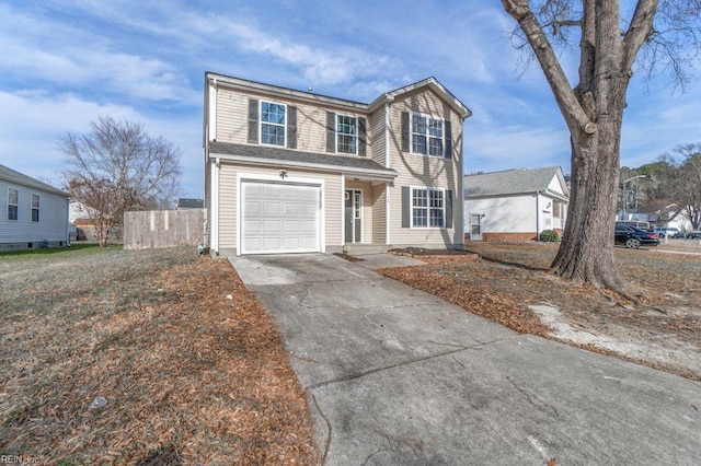 front facade featuring a garage