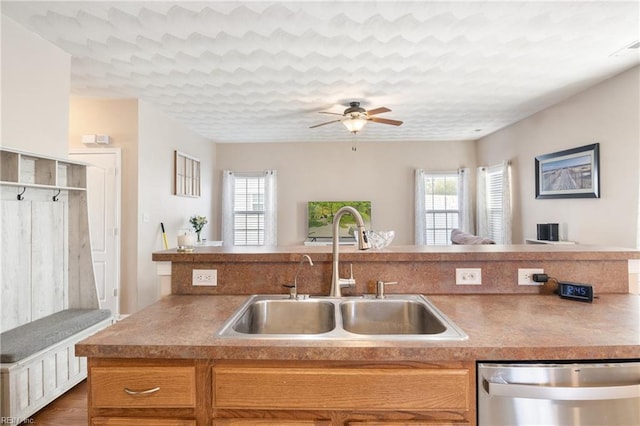 kitchen featuring dishwasher and sink