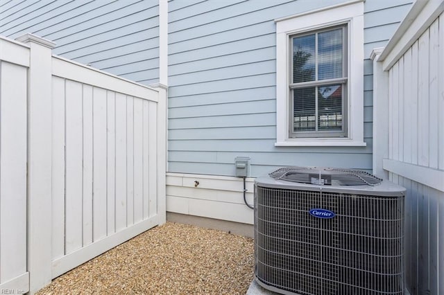 exterior details featuring central AC unit