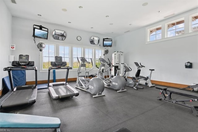 view of exercise room