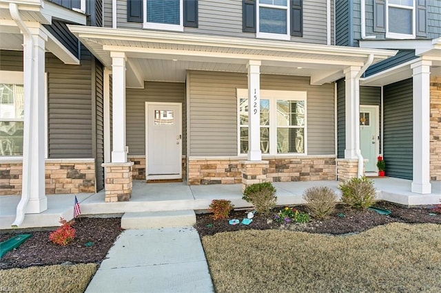 property entrance with a porch