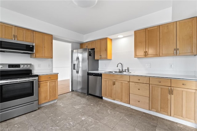 kitchen featuring sink and appliances with stainless steel finishes