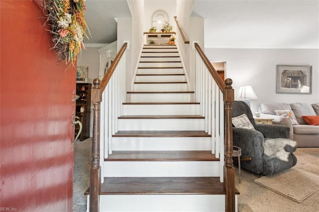 stairway with ornamental molding