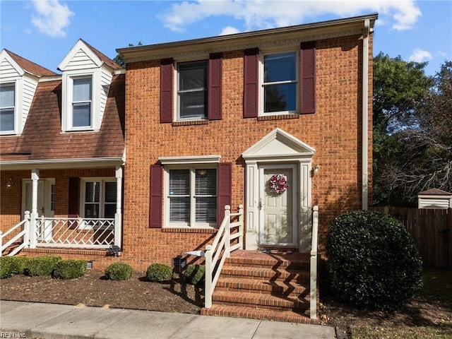 view of front of property with a porch