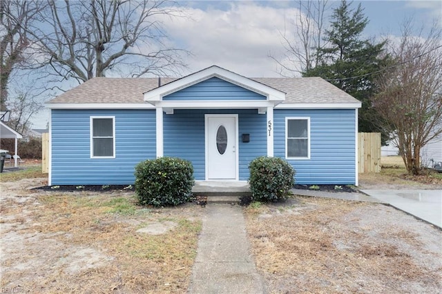 view of bungalow-style house