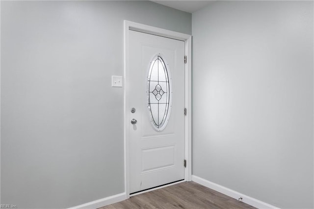 foyer featuring wood-type flooring