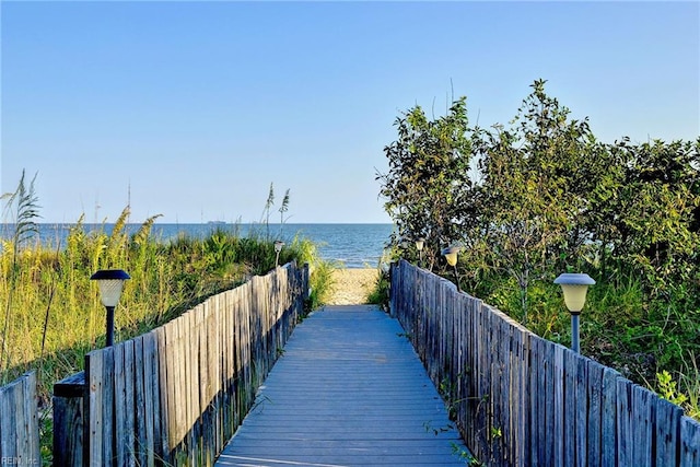 view of home's community featuring a water view