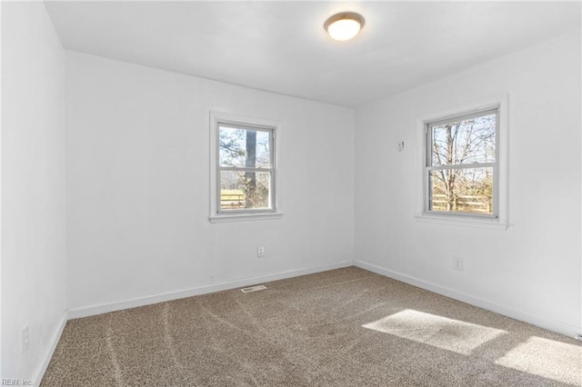 carpeted empty room with a wealth of natural light