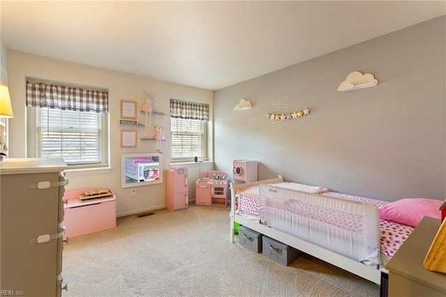 view of carpeted bedroom