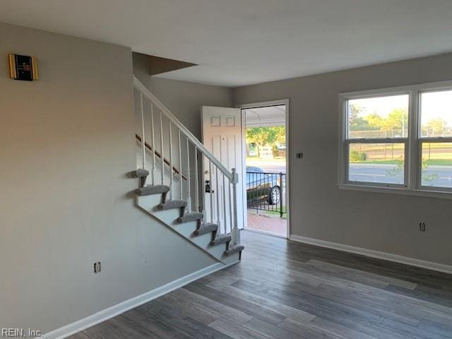 entryway featuring dark hardwood / wood-style floors