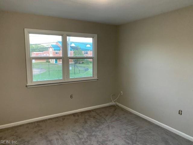 view of carpeted empty room