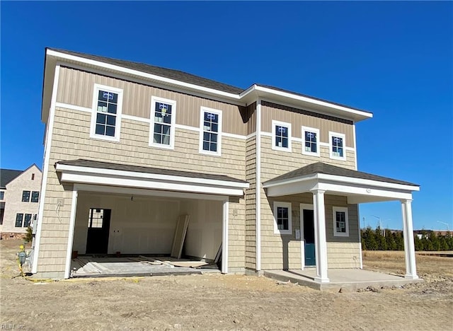 view of front of home featuring a garage