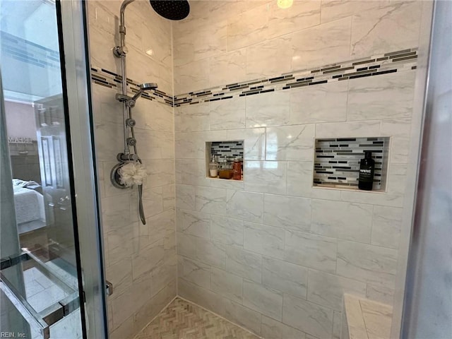 bathroom with walk in shower