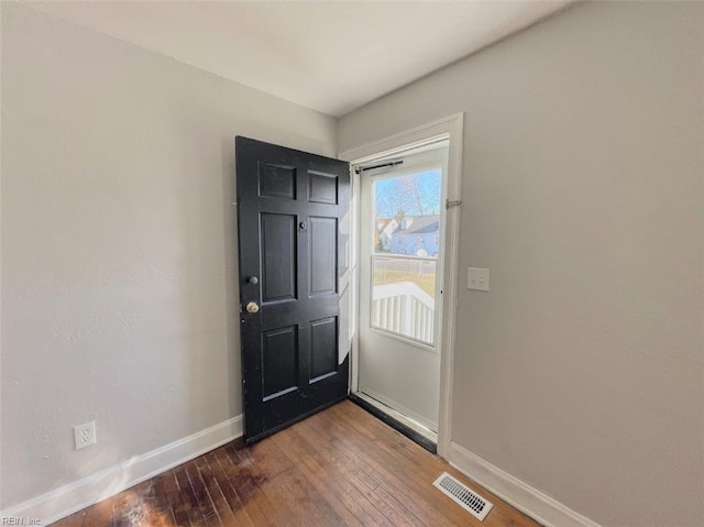 entryway featuring dark hardwood / wood-style floors