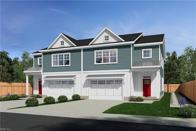 view of front facade featuring a garage