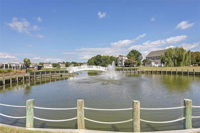 view of water feature