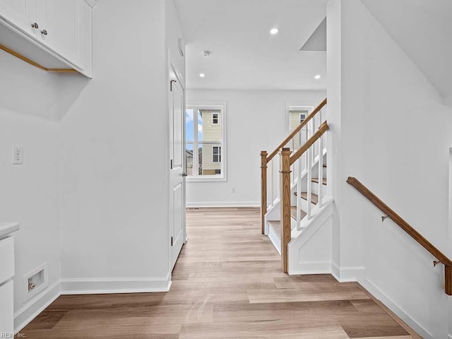 interior space with light wood-type flooring