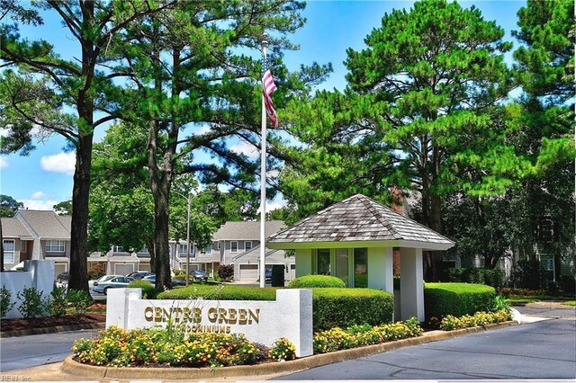 view of community sign