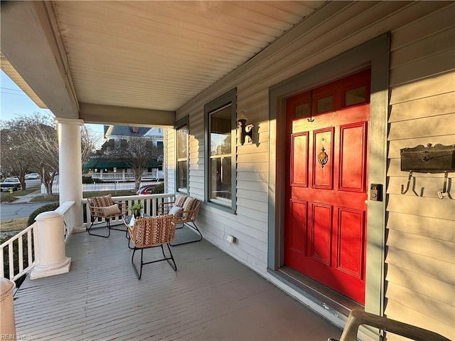 exterior space with a porch