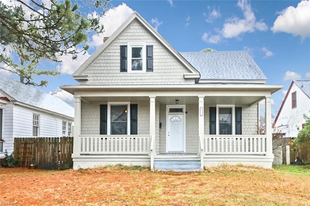 bungalow-style home with covered porch