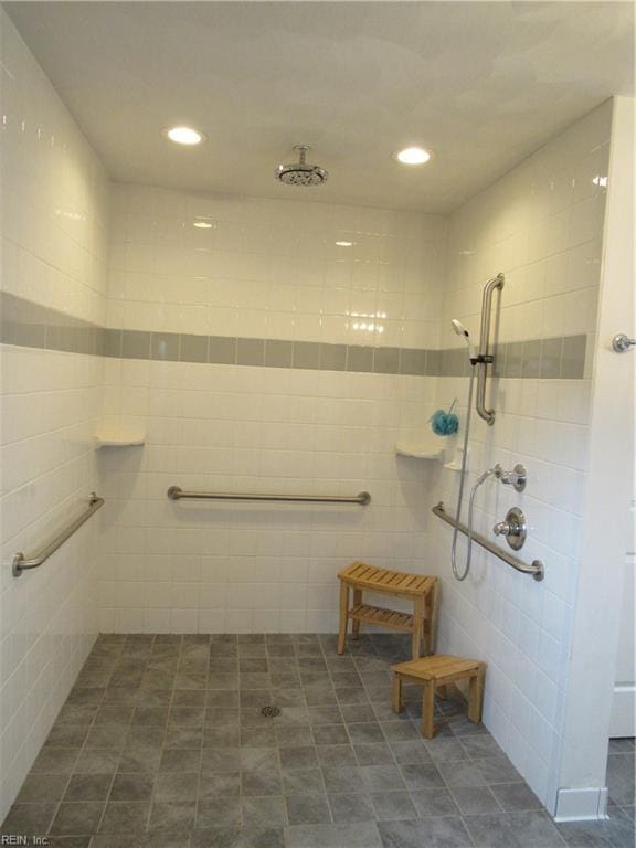 bathroom with a shower