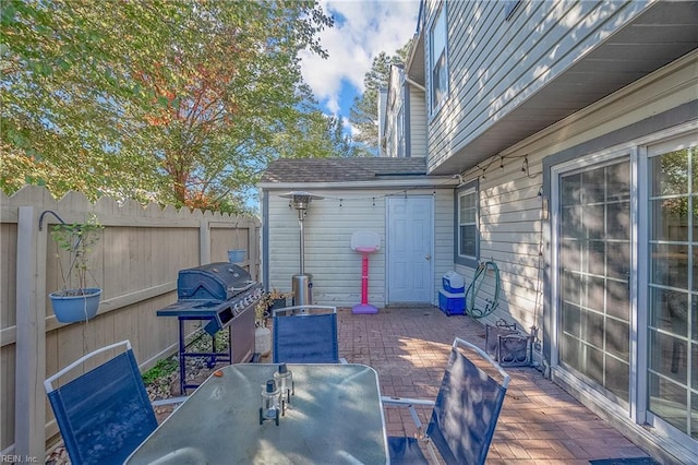 view of patio / terrace featuring area for grilling