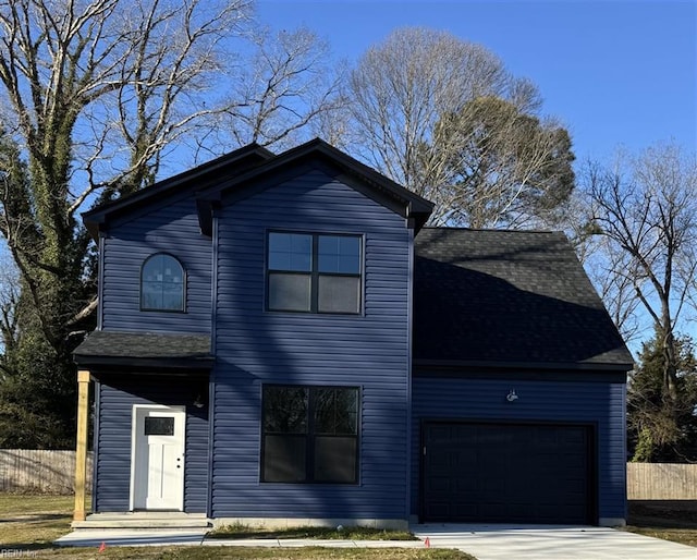 view of front of house featuring a garage