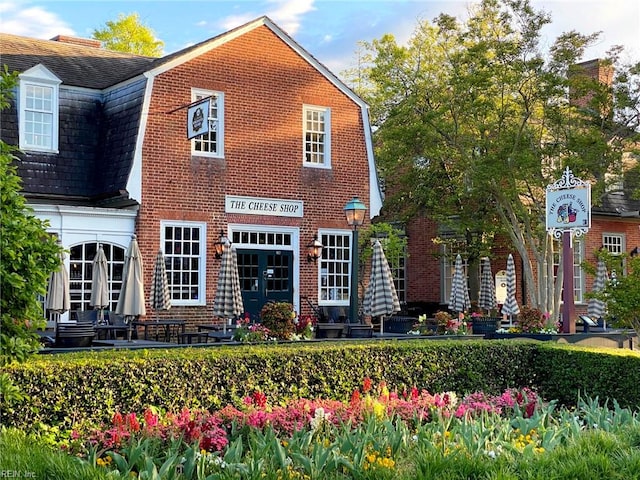 back of property with french doors