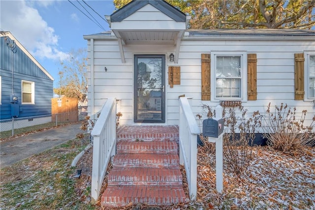 view of doorway to property