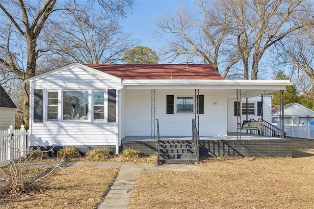 bungalow-style house with covered porch