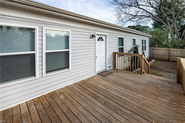 view of wooden deck