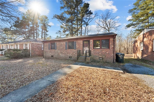 view of ranch-style home