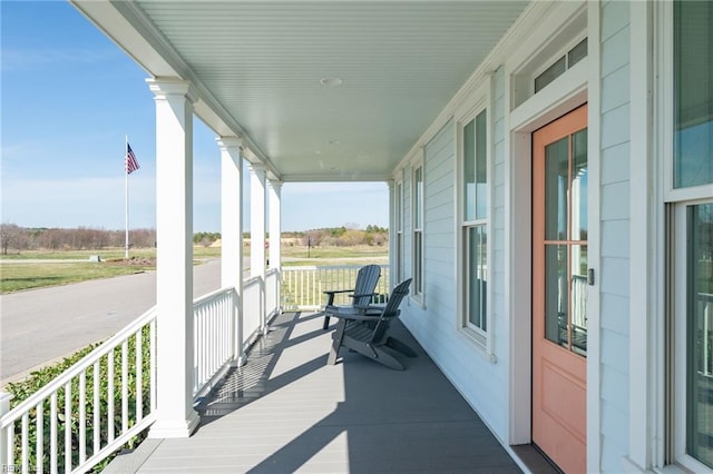 exterior space featuring a porch