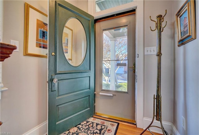 entryway featuring light wood-type flooring