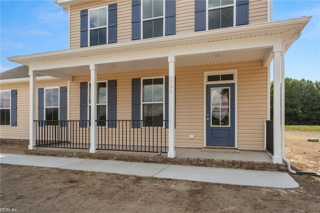 view of front of home with a porch