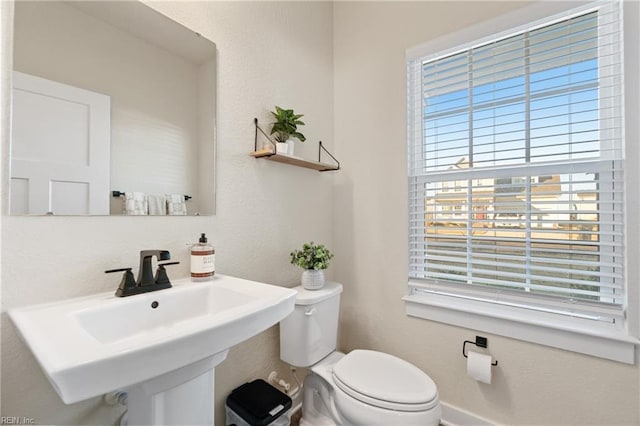 bathroom featuring sink and toilet