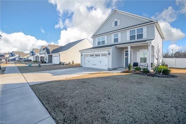 view of front property featuring a garage