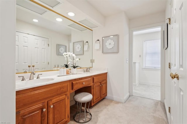 bathroom featuring vanity