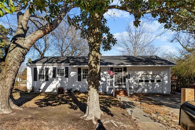 ranch-style house featuring crawl space and an attached garage