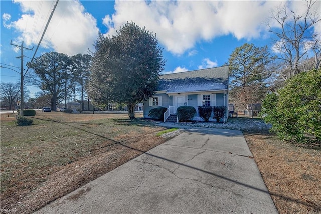 view of home's exterior featuring a lawn