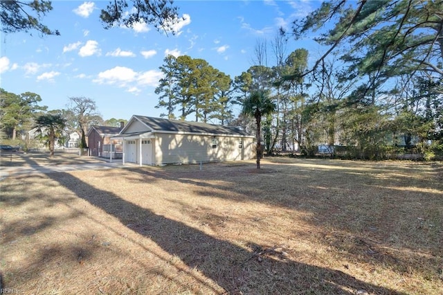 exterior space featuring a garage